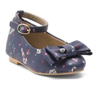 NWT Janie & Jack Disney Girls Ballet Navy Print Flats Snow White